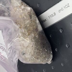 Crystaline Blown Glass And Seed Beads 4.5 Oz